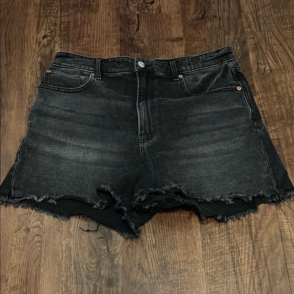 Women's Black Denim Shorts